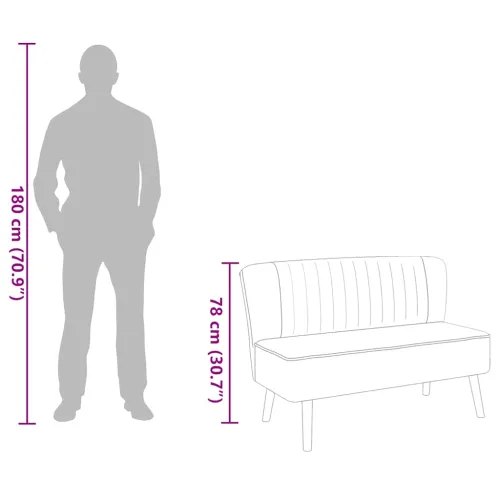 Sofa 117x55,5x77 cm Tkanina Zelena - Zelena Cijena