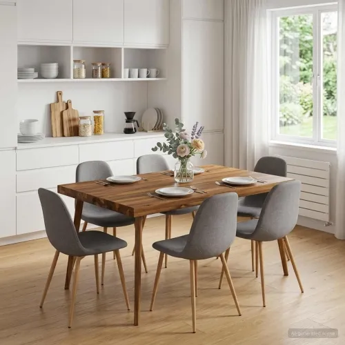 Pravokutni stolni vrh 80 x 60 x 3,2 cm Pravokutni - Prirodna 80 x 60 x 3,2 cm Živi rub 1 strana Cijena