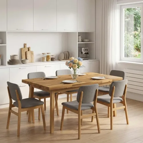 Pravokutni stolni vrh 110 x 60 x 3,2 cm Pravokutni - Bijela 110 x 60 x 3,2 cm Živi rub 1 strana Cijena
