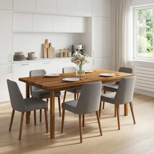 Pravokutni stolni vrh 140 x 60 x 3,2 cm Pravokutni - Prirodna 140 x 60 x 3,2 cm Živi rub 1 strana Cijena