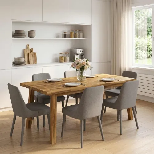 Pravokutni stolni vrh 140 x 60 x 3,2 cm Pravokutni - Bijela 140 x 60 x 3,2 cm Živi rub 1 strana Cijena
