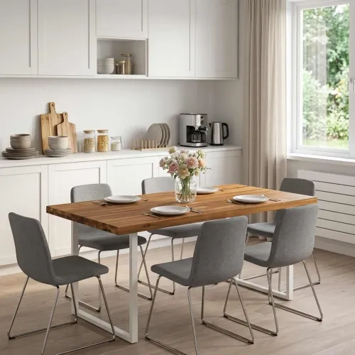 Pravokutni stolni vrh 100 x 60 x 3,2 cm Pravokutni - Prirodna 100 x 60 x 3,2 cm Živi rub 2 strane Cijena