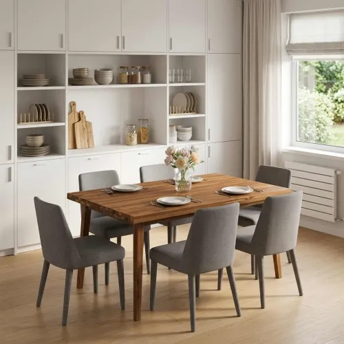 Pravokutni stolni vrh 90 x 80 x 3,2 cm Pravokutni - Prirodna 90 x 80 x 3,2 cm Živi rub 2 strane Cijena