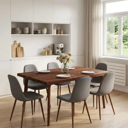 Pravokutni stolni vrh 90 x 90 x 3,2 cm Četvrtasti - Tamno smeđa 90 x 90 x 3,2 cm Živi rub 2 strane Cijena