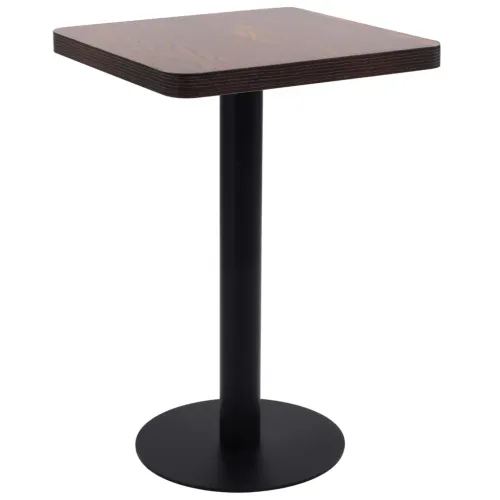 Bistro stol tamnosmeđi 50 x 50 cm MDF - tamno smeđa i crna 50 x 50 x 75 cm 1 Cijena