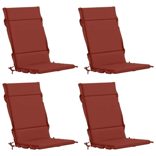 Jastučići za stolice s visokim naslonom - 4 komada GEMERT 4 pcs - Crvena (melange) 120 x 50 x 3 cm 4 Cijena