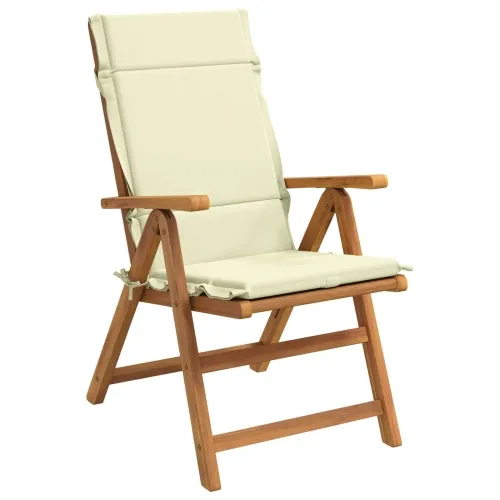 Jastučići za stolice s visokim naslonom - 4 komada GEMERT 4 pcs - Krem (poliester) 120 x 50 x 3 cm 4 Cijena