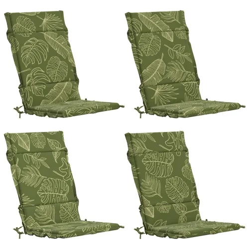 Jastučići za stolice s visokim naslonom - 4 komada GEMERT 4 pcs - Listovski uzorak (poliester) 120 x 50 x 3 cm 4 Cijena