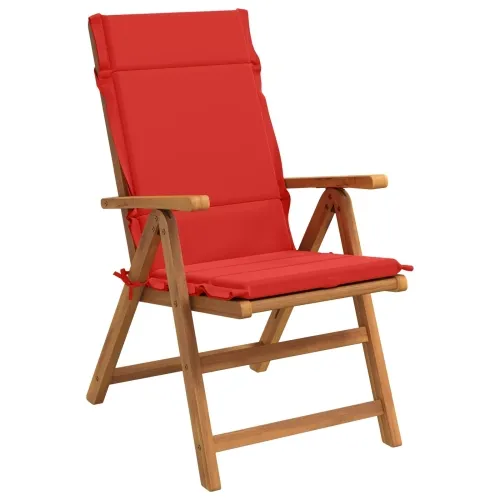 Jastučići za stolice s visokim naslonom - 4 komada GEMERT 4 pcs - Crvena (poliester) 120 x 50 x 3 cm 4 Cijena