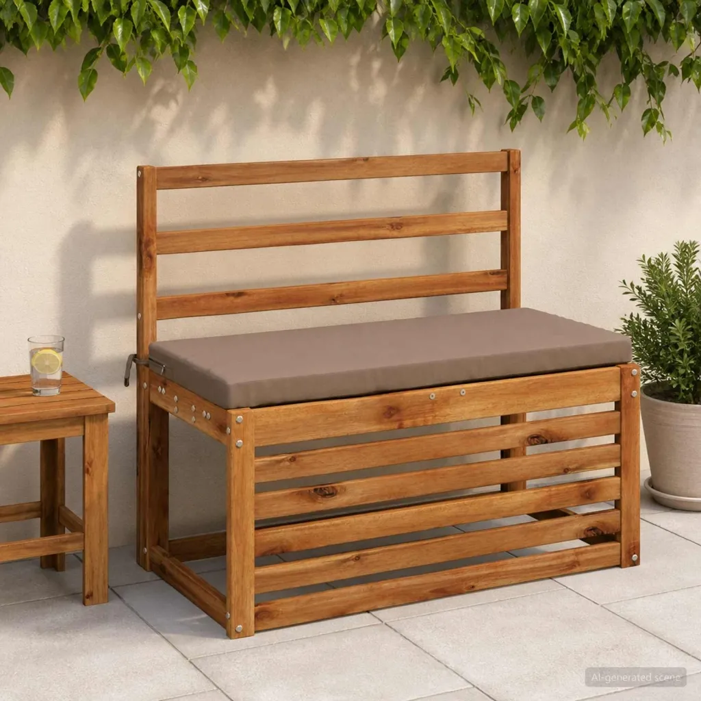 Jastučić za klupu SOEST 100% poliester Sivosmeđa 60 x 40 x 5 cm - Sivosmeđa 60 x 40 x 5 cm Melange