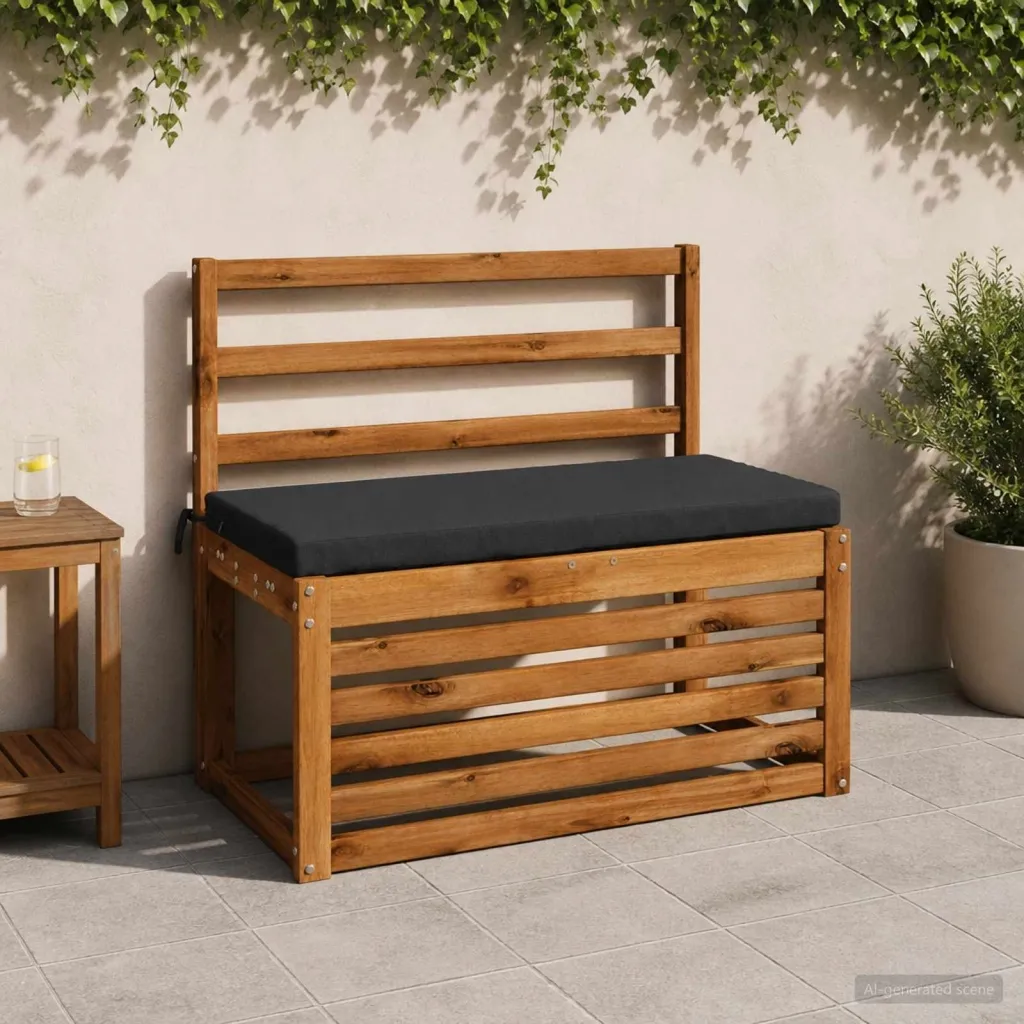 Jastučić za klupu SOEST 100% poliester Tamno plava - Tamno plava 60 x 40 x 5 cm Melange
