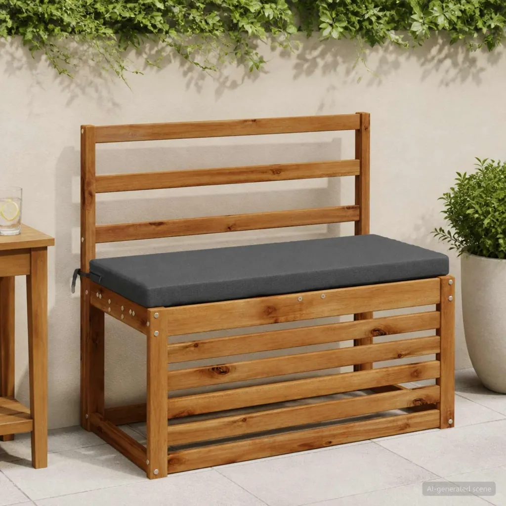 Jastučić za klupu SOEST 100% poliester Antracit 60 x 40 x 5 cm - Antracit 60 x 40 x 5 cm Melange