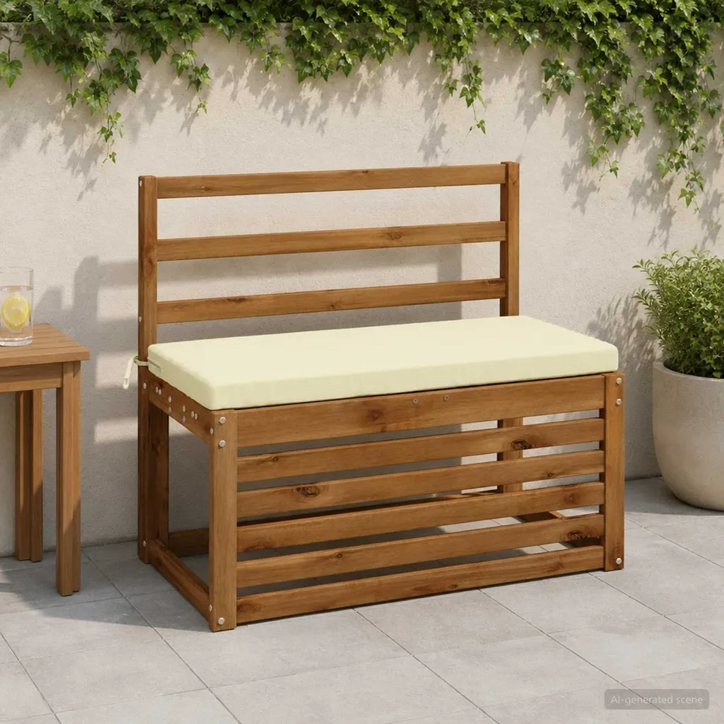 Jastučić za klupu SOEST 100% poliester Krem 60 x 40 x 5 cm - Krem 60 x 40 x 5 cm Poliester