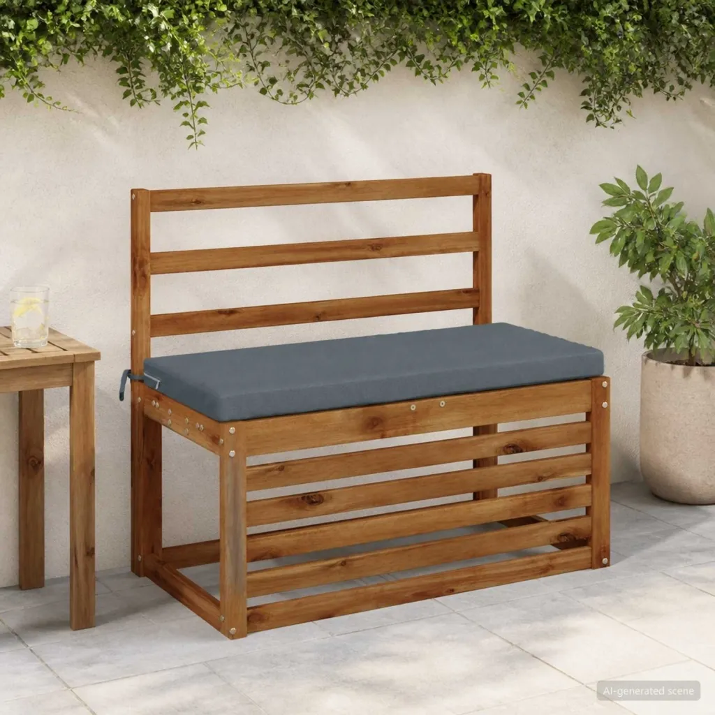 Jastučić za klupu SOEST 100% poliester Plava 80 x 40 x 5 cm - Plava 80 x 40 x 5 cm Melange