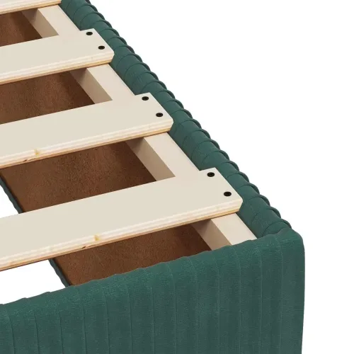 Boxspring krevet s madracem Tamnozelena 90 x 190 cm Baršun - Tamnozelena 90 x 190 cm Dizajn s rombovima Cijena