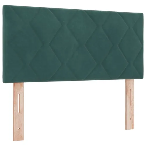 Boxspring krevet s madracem Tamnozelena 120 x 190 cm Baršun - Tamnozelena 120 x 190 cm Dizajn s rombovima Cijena