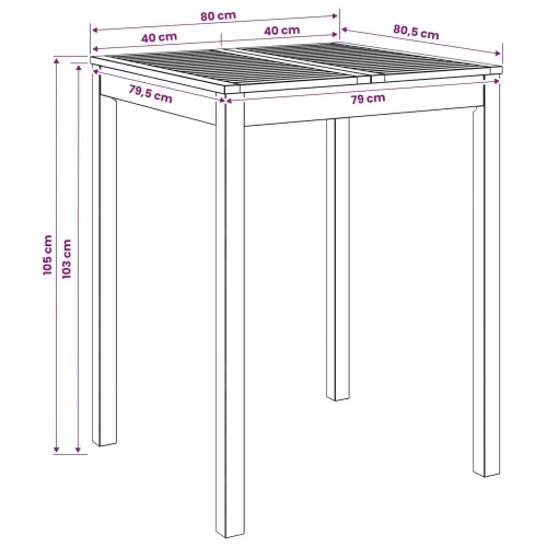Stol za bar u vrtu Prirodna 80 x 80,5 x 105 cm - Prirodna 80 x 80,5 x 105 cm Cijena