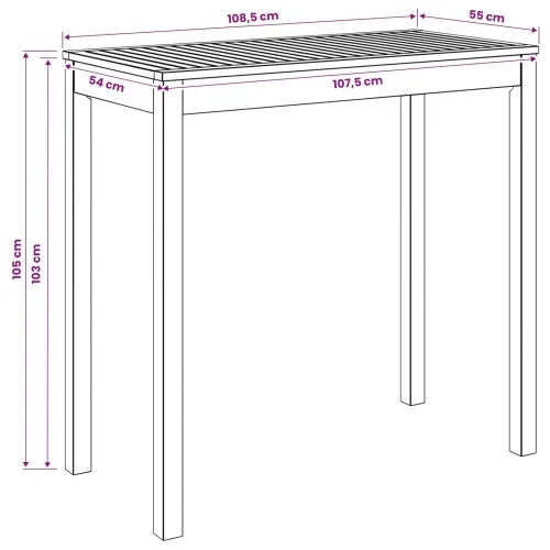 Stol za bar u vrtu Prirodna 108,5 x 55 x 105 cm - Prirodna 108,5 x 55 x 105 cm Cijena