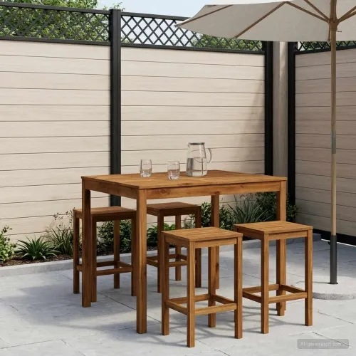 Stol za bar u vrtu Prirodna 110 x 108,5 x 105 cm - Prirodna 110 x 108,5 x 105 cm Cijena
