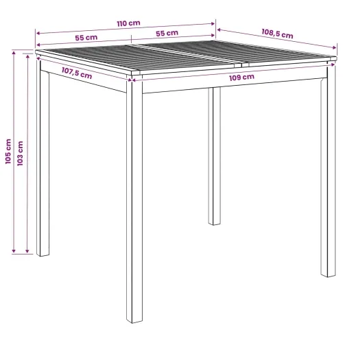 Stol za bar u vrtu Prirodna 110 x 108,5 x 105 cm - Prirodna 110 x 108,5 x 105 cm Cijena