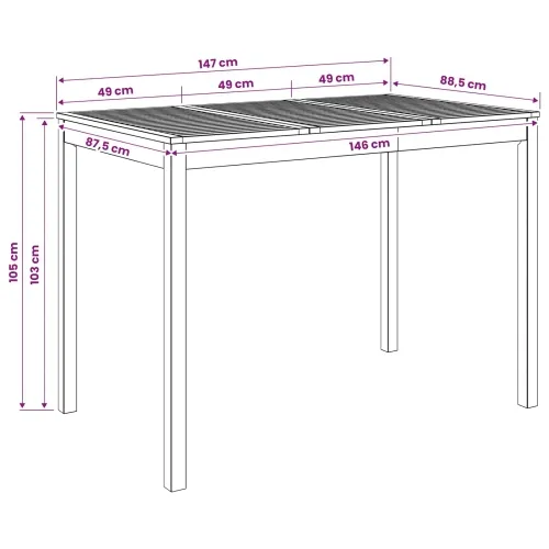 Stol za bar u vrtu Prirodna 147 x 88,5 x 105 cm - Prirodna 147 x 88,5 x 105 cm Cijena