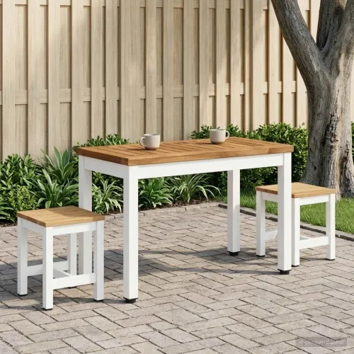 Stolić za kavu Prirodna i bijela 60,5 x 30 x 36 cm - 60,5 x 30 x 36 cm Prirodna i bijela Cijena