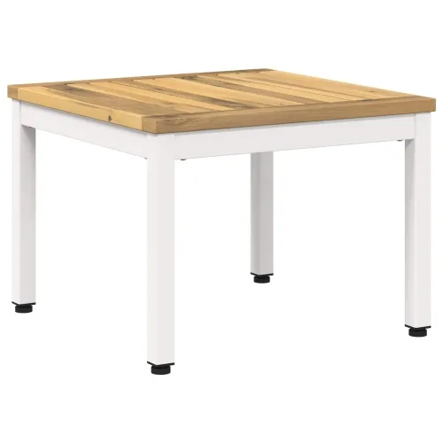 Stolić za kavu Bijela 50 x 48,5 x 36 cm Čvrsto drvo akacije - 50 x 48,5 x 36 cm Bijela Cijena