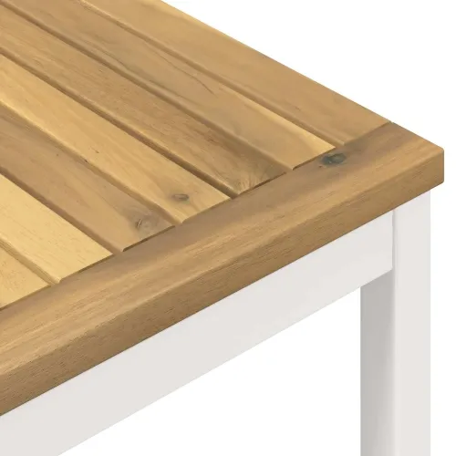 Stolić za kavu Bijela 50 x 48,5 x 36 cm Čvrsto drvo akacije - 50 x 48,5 x 36 cm Bijela Cijena