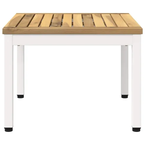 Stolić za kavu Bijela 50 x 48,5 x 36 cm Čvrsto drvo akacije - 50 x 48,5 x 36 cm Bijela Cijena