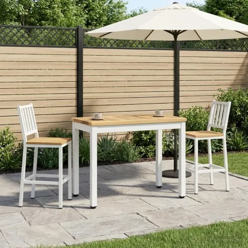 Stolić za kavu Bijela 60,5 x 30 x 36 cm Čvrsto drvo akacije - 60,5 x 30 x 36 cm Bijela Cijena