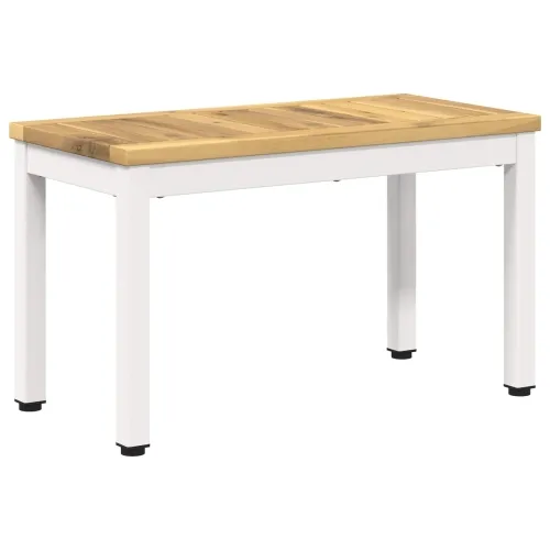 Stolić za kavu Bijela 60,5 x 30 x 36 cm Čvrsto drvo akacije - 60,5 x 30 x 36 cm Bijela Cijena