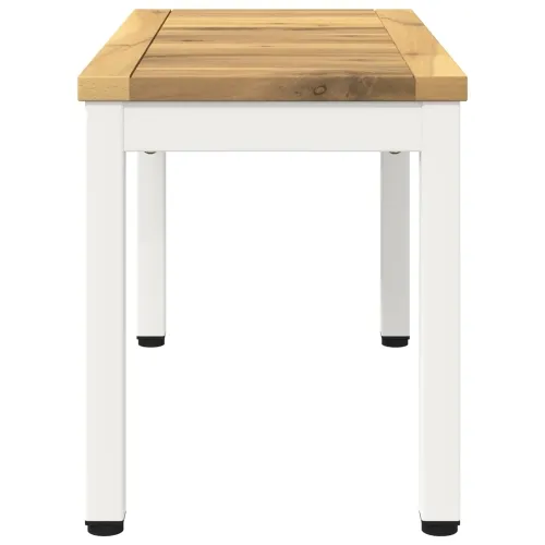 Stolić za kavu Bijela 60,5 x 30 x 36 cm Čvrsto drvo akacije - 60,5 x 30 x 36 cm Bijela Cijena
