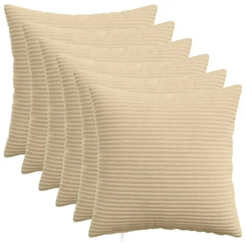 Presvlaka za jastuk 6 kom. HEERLEN Siva zelena 30 x 30 cm Kord - Svijetlo zelena siva 30 x 30 cm 6 Cijena