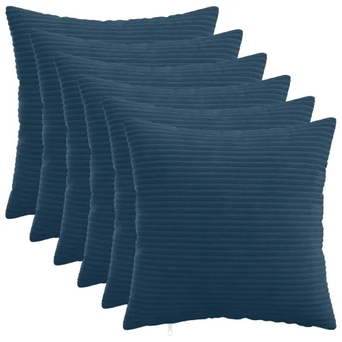 Presvlaka za jastuk 6 pcs HEERLEN Mornarsko plava 40 x 40 cm - Modra 40 x 40 cm 6 Cijena