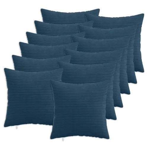 Presvlaka za jastuk 12 pcs HEERLEN Mornarsko plava 40 x 40 cm - Modra 40 x 40 cm 12 Cijena