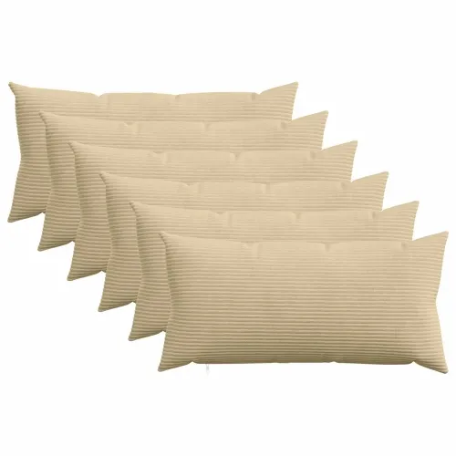 Presvlaka za jastuk 6 pcs HEERLEN Zelena Siva 40 x 70 cm Kord - Svijetlo zelena siva 40 x 70 cm 6 Cijena
