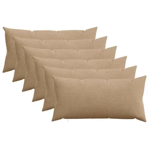 Presvlaka za jastuk 6 pcs HEERLEN Smeđa 40 x 70 cm Kord - Smeđa 40 x 70 cm 6 Cijena