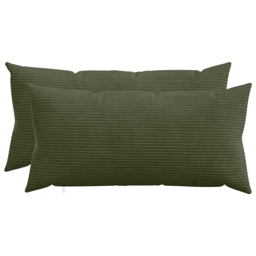 Presvlaka za jastuk 2 pcs HEERLEN Zelena 40 x 70 cm Kord - Zelena 40 x 70 cm 2 Cijena