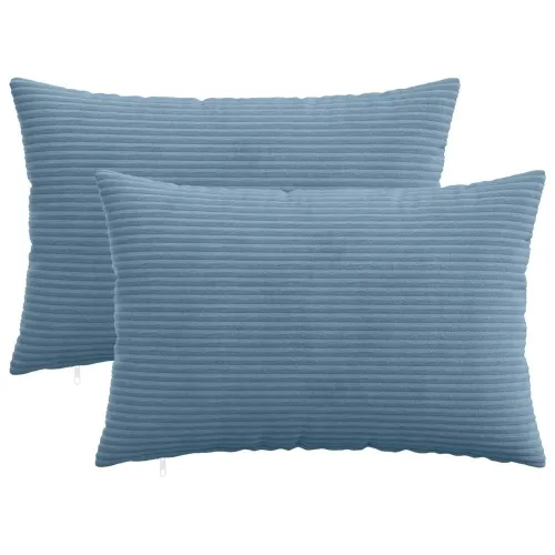 Presvlaka za jastuk 2 pcs HEERLEN Plava 50 x 70 cm Kord - Plava 50 x 70 cm 2 Cijena