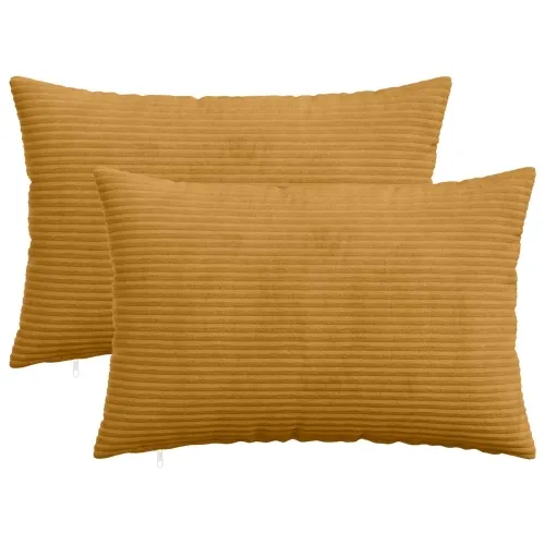 Presvlaka za jastuk 2 pcs HEERLEN Žuta 50 x 70 cm Kord - Žuta 50 x 70 cm 2 Cijena