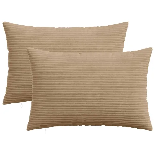 Presvlaka za jastuk 2 pcs HEERLEN Smeđa 50 x 80 cm Kord - Smeđa 50 x 80 cm 2 Cijena
