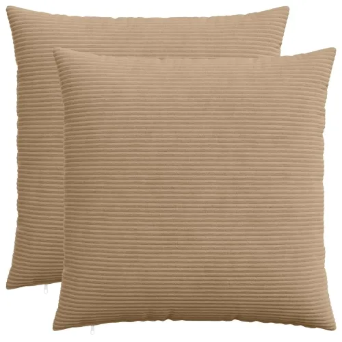 Presvlaka za jastuk 2 pcs HEERLEN Smeđa 65 x 65 cm Kord - Smeđa 65 x 65 cm 2 Cijena