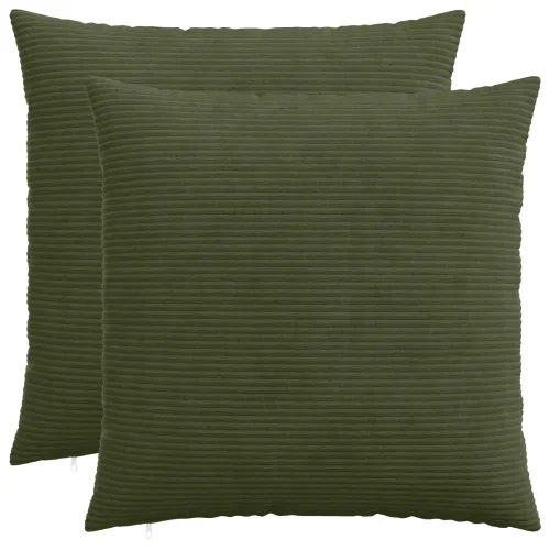 Presvlaka za jastuk 2 pcs HEERLEN Zelena 65 x 65 cm Kord - Zelena 65 x 65 cm 2 Cijena