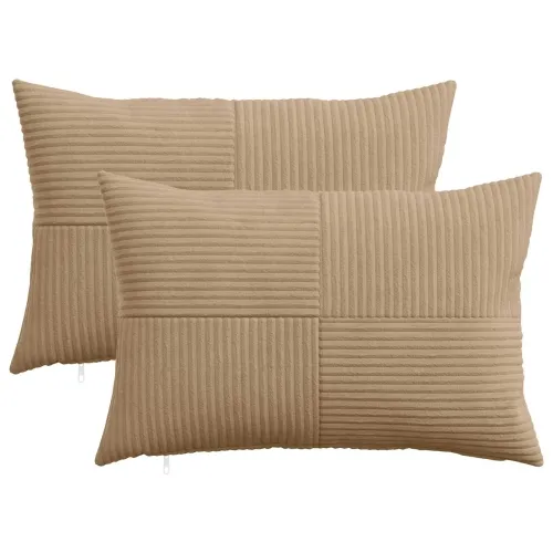 Presvlaka za jastuk 2 pcs ALMELO Smeđa 30 x 50 cm Kord - Smeđa 30 x 50 cm 2 Cijena