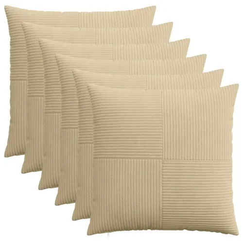 Presvlaka za jastuk 6 pcs ALMELO Siva zelena 60 x 60 cm Kord - Svijetlo zelena siva 60 x 60 cm 6 Cijena