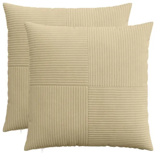 Presvlaka za jastuk 2 pcs ALMELO Siva zelena 70 x 70 cm Kord - Svijetlo zelena siva 70 x 70 cm 2 Cijena