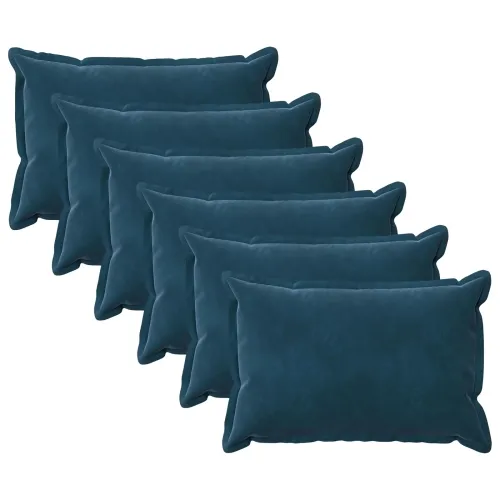 Presvlaka za jastuk 6 pcs HOUTEN Plava 30 x 50 cm Baršun - Plava 30 x 50 cm 6 Cijena