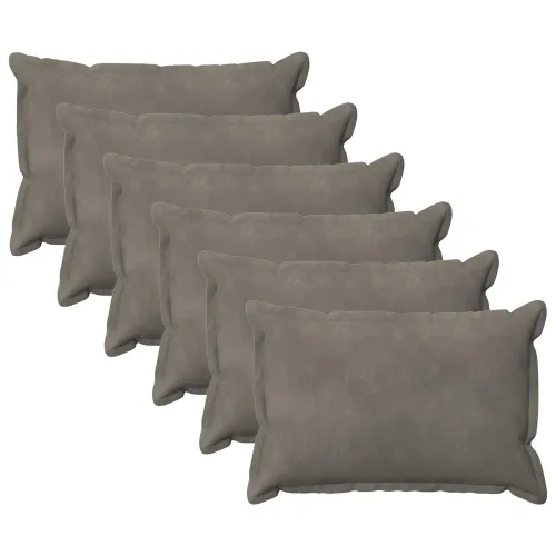 Presvlaka za jastuk 6 pcs HOUTEN Svjetlosiva 30 x 50 cm Baršun - Svjetlosiva 30 x 50 cm 6 Cijena