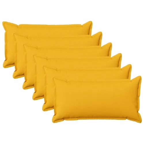 Presvlaka za jastuk 6 pcs HOUTEN Svijetlo žuta 40 x 80 cm - Svjetložuta 40 x 80 cm 6 Cijena