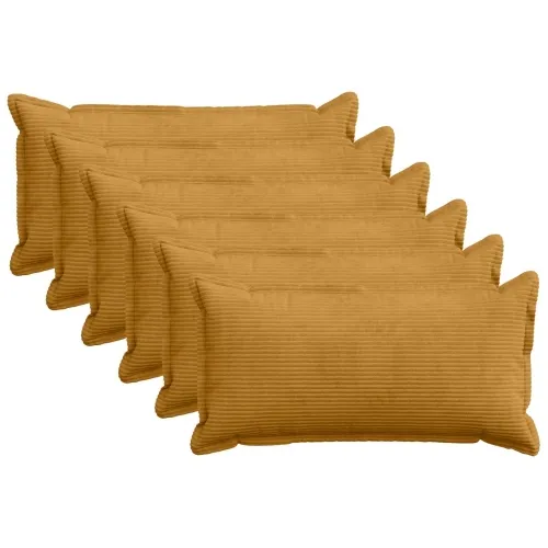 Presvlaka za jastuk 6 kom. HOUTEN Žuta 40 x 80 cm Kord - Žuta 40 x 80 cm 6 Cijena